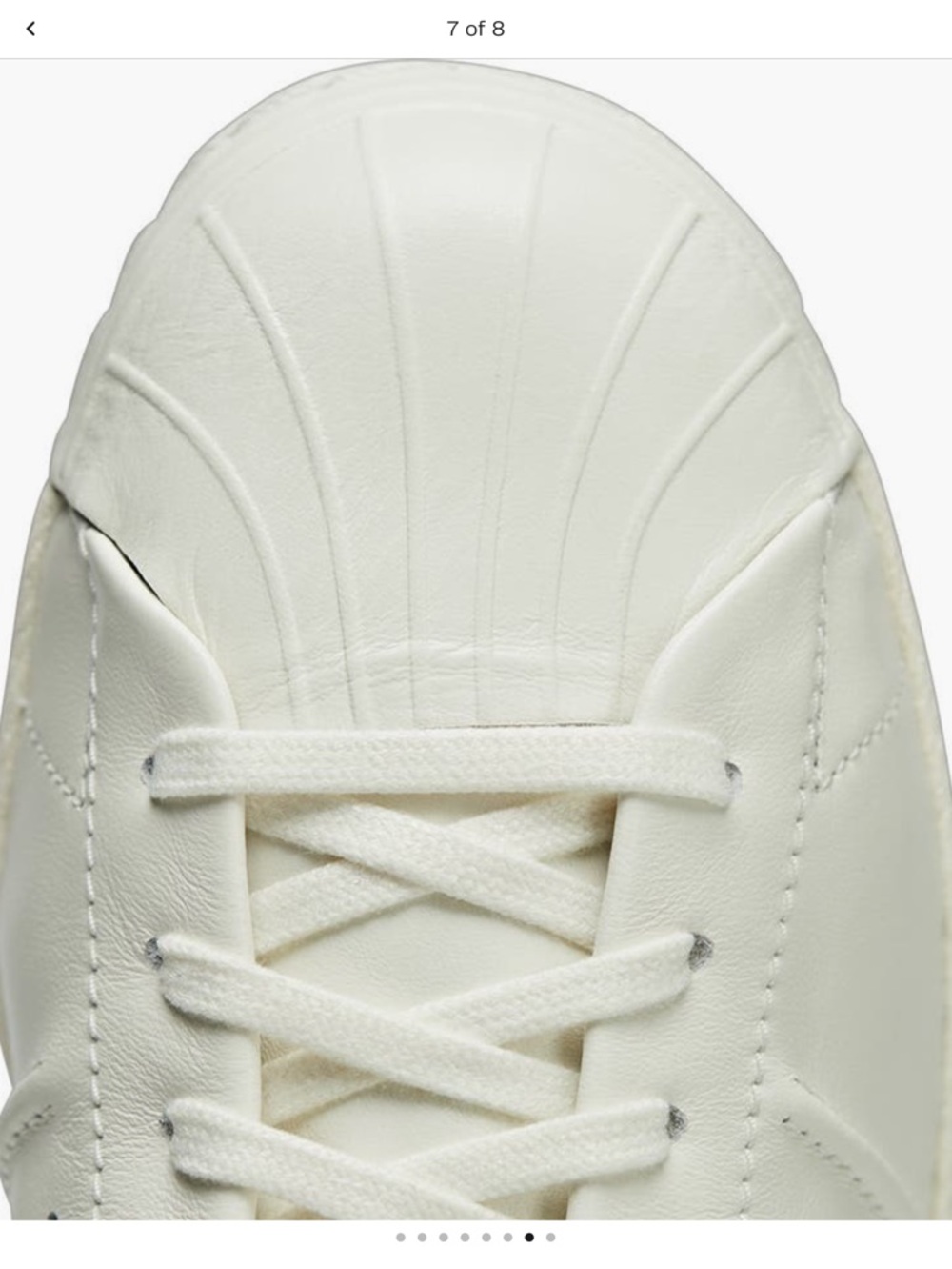 ADIDAS Y-3 SUPERSTAR Yohji Yamamoto White Leather Low-Top Sneakers Size 7 - Picture 6 of 11